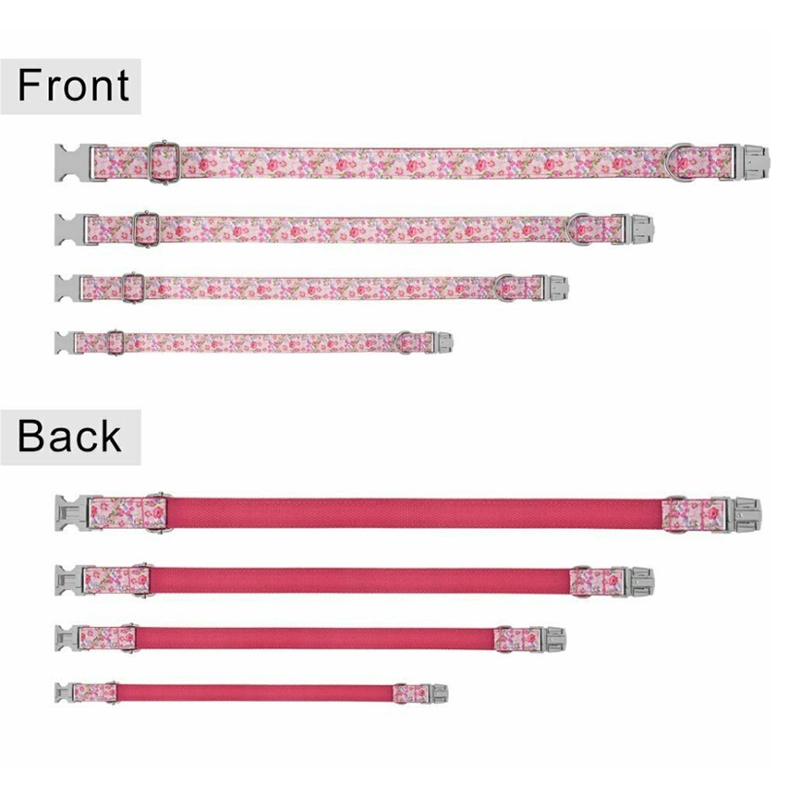 OEM Fashion Personalized Custom Luxury Dog Collars and Leashes Metal Buckles