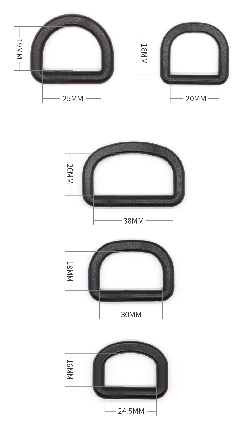 Luggage Bag Accessories Plastic D Ring Outdoor Tactical Buckle