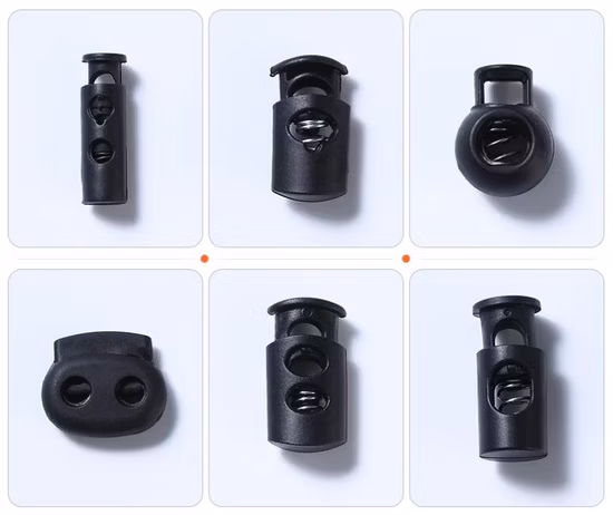 Cerradura de cordón de plástico de dos agujeros